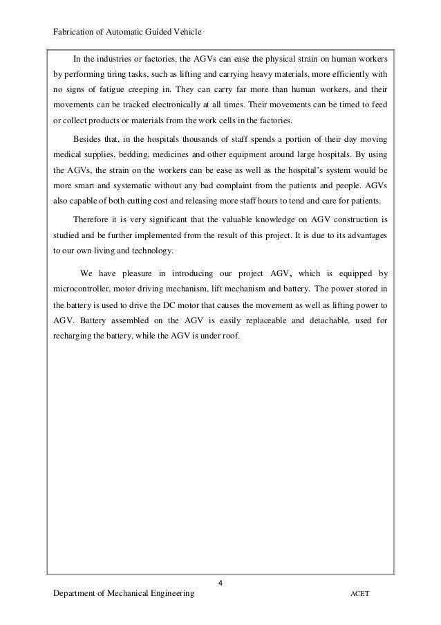 automatic guided vehicle project