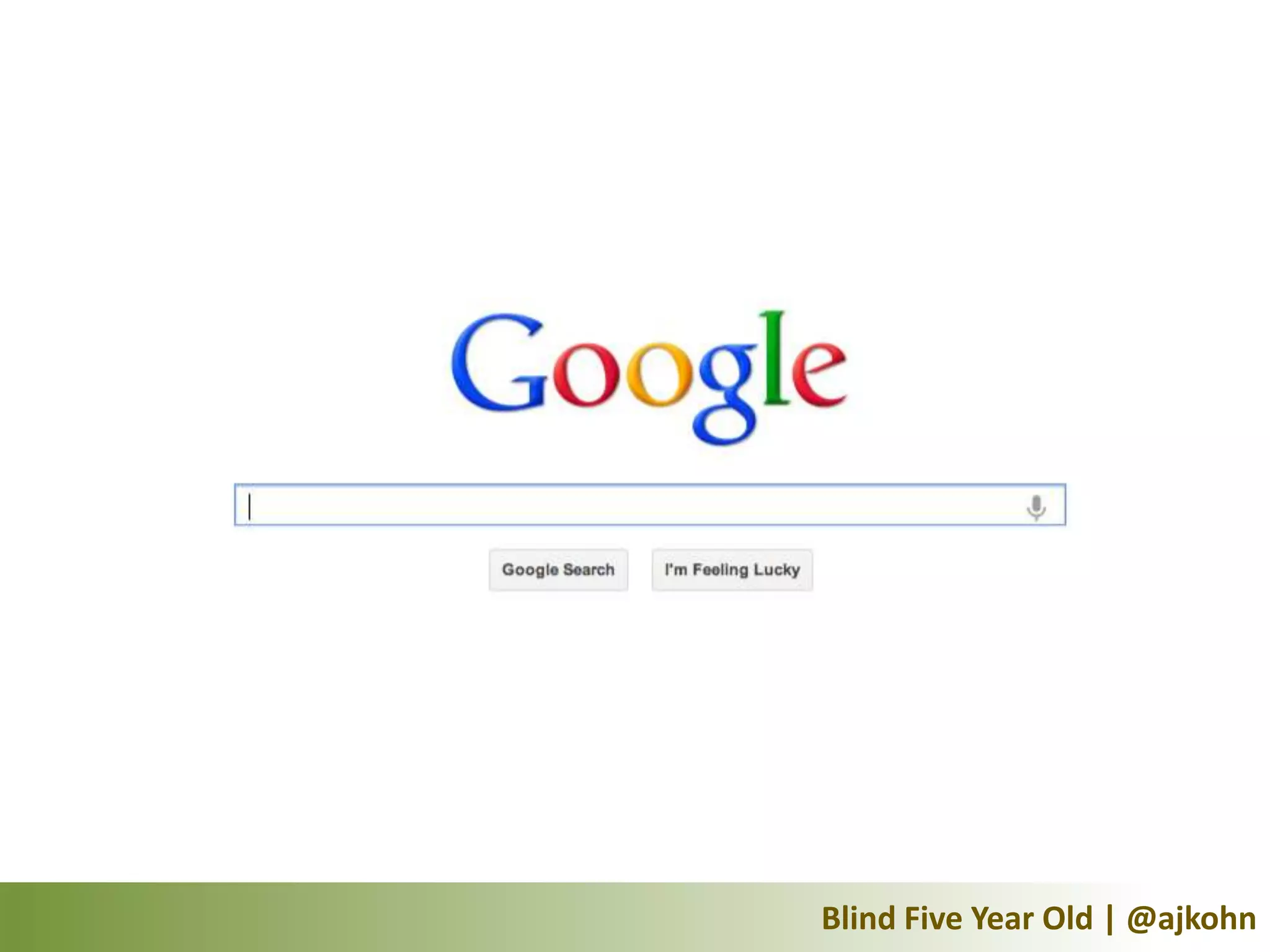 Blind Five Year Old | @ajkohn
 