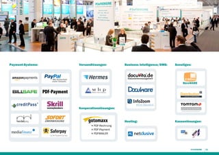 Versandlösungen:

Payment-Systeme:

Business Intelligence/DMS:

Sonstiges:

Hosting:

Kassenlösungen:

PDF-Payment
Kooperationslösungen:

PDF-Rechnung
PDF-Payment
QQ PDFMAILER
QQ
QQ

21

 