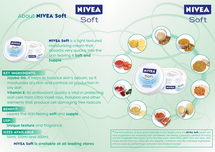 NIVEA Soft face pack