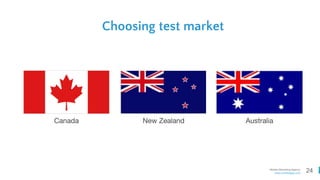 24Mobile Marketing Agency
www.comboapp.com
Choosing test market
Canada New Zealand Australia
 