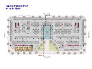 Typical Podium Plan
3rd
to 5th
Floor
 