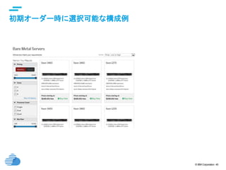 © IBM Corporation 40
text
初期オーダー時に選択可能な構成例
 