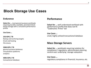 9
Backup
Automatically backup data with an enterprise-level storage and
disaster recovery solution.
9
EVault Backup
• Automated backup to SoftLayer-managed shared service
• Backups can be set to follow hourly, daily, weekly, or custom
schedules with user-defined retention periods
• WebCC-based management provides full control over the
solution, including schedules and data.
R1Soft Server Backup Manager
• Automated backup to customer-managed dedicated server
• Cost effective, high-performance disk to disk backup that can
span multiple servers
• Continuous data protection protects data at block level
• De-dupe across recovery points increases storage efficiency
 