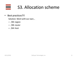 S2. Provider support9SoftLayer Technologies, Inc10/12/2010LOTS OF PEERING!+ others