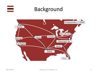 Background3SoftLayer Technologies, Inc10/12/2010