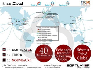 7 Le Cloud sans compromis
Webinar du 4 Decembre 2014 – Cloud Enterprise Sales
www.softlayer.com
© 2014 IBM Corporation
18
...