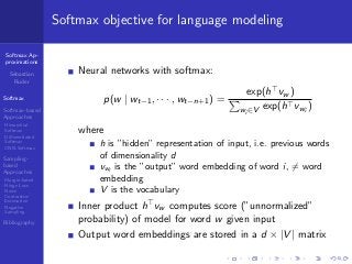 Softmax Ap-
proximations
Sebastian
Ruder
Softmax
Softmax-based
Approaches
Hierarchial
Softmax
Diﬀerentiated
Softmax
CNN-So...