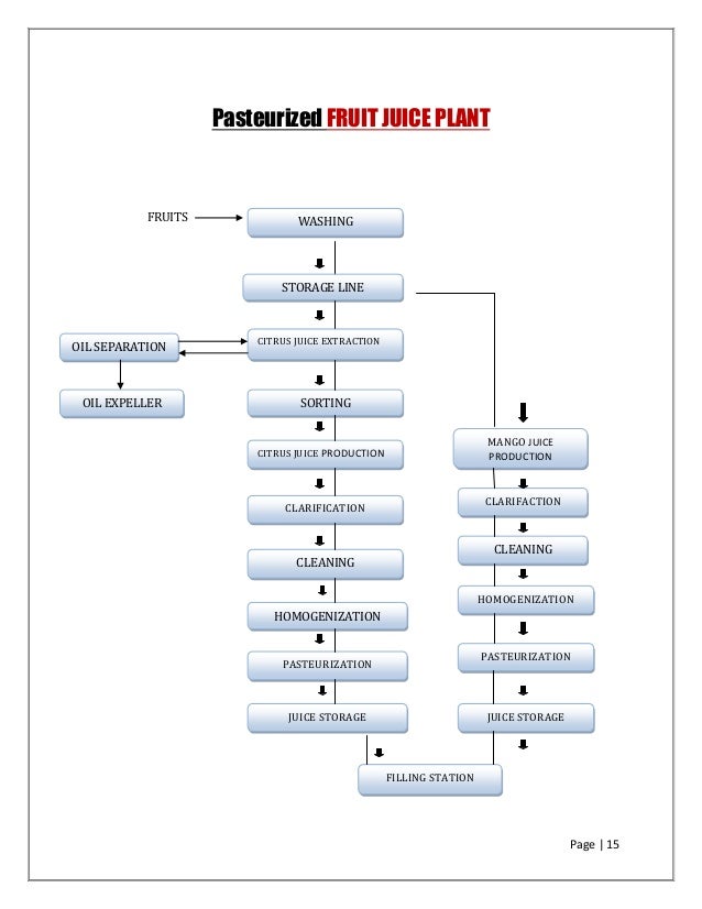 Fruit Juice Processing Flow Chart