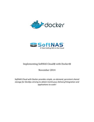 Implementing SoftNAS Cloud with Docker | PDF