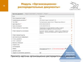  Отчет, позволяющий просмотреть последние действия по текущим поручениям пользователей подразделения («Лента действий»);