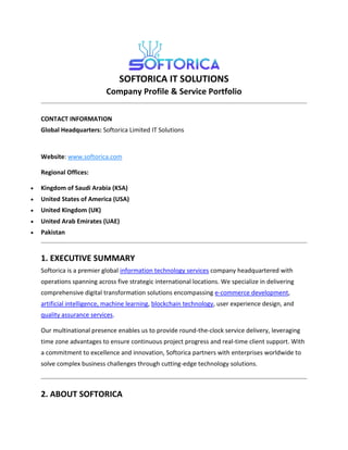 Softorica IT Solutions: Global Digital Transformation & Technology ...