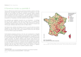 Softplace Cahier d’exploration
P ◊ 10
Temps d'accès médian routier aux principaux services de la vie courante
INSEE “Accéder aux services de la vie courante : de forts écarts entre les territoires”
◊ Fermeture totale ou partielle ◊
Face aux difficultés de maintien de leur patrimoine immobilier ou de leurs activités,
certains lieux accueillant du public sont contraints à la fermeture, si ce n’est
totale, du moins partielle. Ainsi plusieurs banques prévoient depuis quelques
années la fermeture de points de contacts : le Crédit Agricole annonçait en
2014 la fermeture d'1/5 de ses agences, la Société Générale lui emboitait le
pas en annonçant fin 2015 la fermeture probable de 400 agences soit 20% de
ses guichets sur l’ensemble du territoire national, à l’horizon 2020.
Les commerces sont également impactés par ces dynamiques : un sondage
de 2014 de IFOP1
révélait qu’une ville sur quatre avait vu la fermeture de
son dernier café notamment au sein de zones rurales, tandis que la vacance
commerciale augmente chaque année en centre-ville passant en moyenne de
7,2% du parc commercial des villes en 2012 à 7,8% en 2013.
Une formule moins radicale de fermeture consiste à ouvrir le point de contact
seulement sur des créneaux précis. C’est le cas notamment pour de nombreux
guichets de poste en milieu rural, ouverts seulement certains jours afin d’assurer
un service minimum auprès des habitants.
Cette fermeture progressive des lieux n’est pas sans conséquence sur l’égalité
des territoires et les conditions d’accès aux services de la vie courante. Selon
les Atlas régionaux de la démographie médicale publiés en novembre 2015 par
le Conseil national de l’ordre des médecins (CNOM), la France métropolitaine
compte aujourd’hui 192 déserts médicaux dans lesquels vivent près de 2,5
millions de personnes, tandis que sur des territoires l’accès à certains services de
la vie courante nécessité plus de 14 minutes de trajet automobile aux usagers.
La carte de l’INSEE ci-contre est révélatrice de ces inégalités territoriales. Les
territoires ruraux sont les premiers impactés par cette dynamique à l’oeuvre. Par
exemple la ville de Joigny, dans l’Yonne, a perdu deux tribunaux, un régiment
ainsi que 30% de ses commerces en seulement quelques années.
1 IFOP, "Les maires ruraux et la revitalisation économiques des territoires", Novembre
2014, sur http://www.ifop.com/media/poll/2860-1-study_file.pdf
 