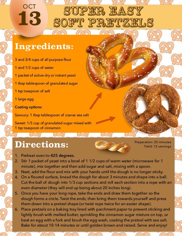 Soft Pretzel Recipe October 13, 2015