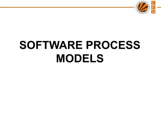 Software Process Models | PPT