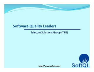 Software Quality Leaders
http://www.softql.com/
Telecom Solutions Group (TSG)
 