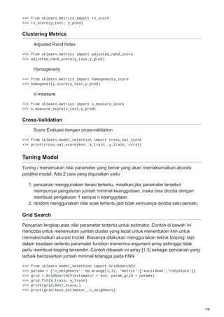 scikit-learn cheat sheet untuk data science | PDF