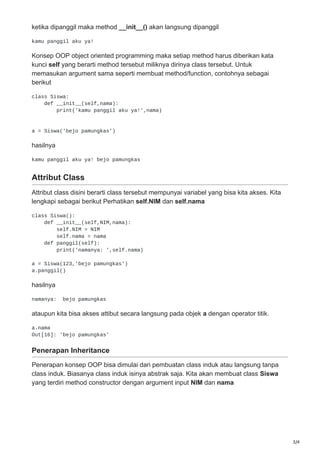 penjelasan konsep oop object oriented programming | PDF