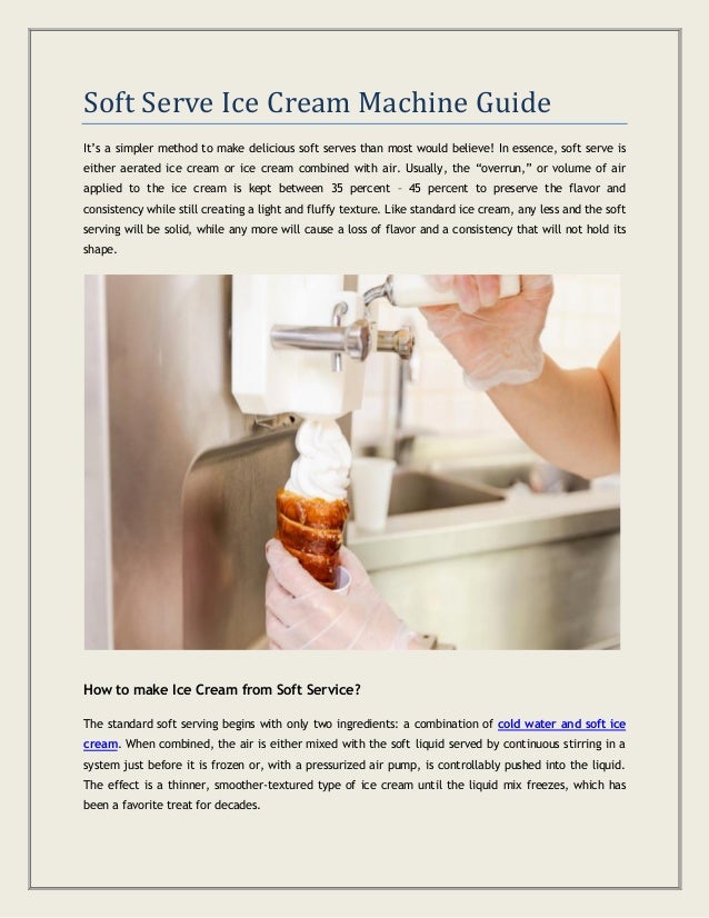 Soft Serve Ice cream Machine Guide