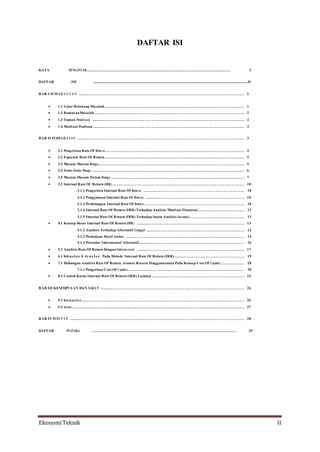 DAFTAR ISI 
KATA PENGANTAR...................................................................................................