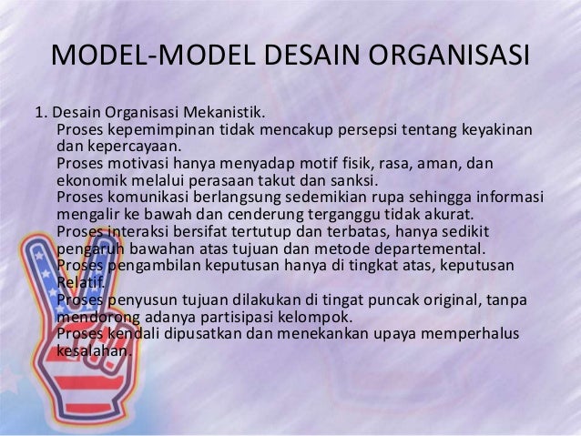 Desain dan Struktur Organisasi