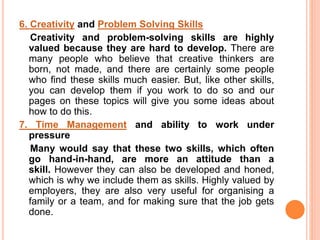 Soft Skills / Employability skills