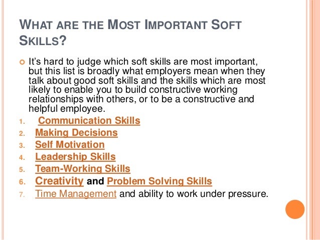 soft skills employability skills most important soft skills
