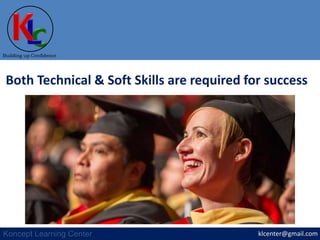 klcenter@gmail.com
Building up Confidence
Koncept Learning Center
Both Technical & Soft Skills are required for success
 