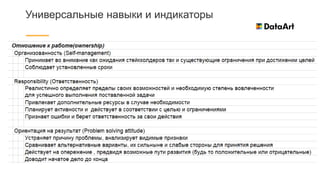 Универсальные навыки и индикаторы
 
