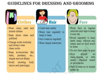 Guidelines for Dressing and Grooming
 
