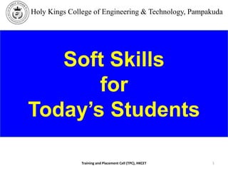 Soft skills and interview presentation to students approved