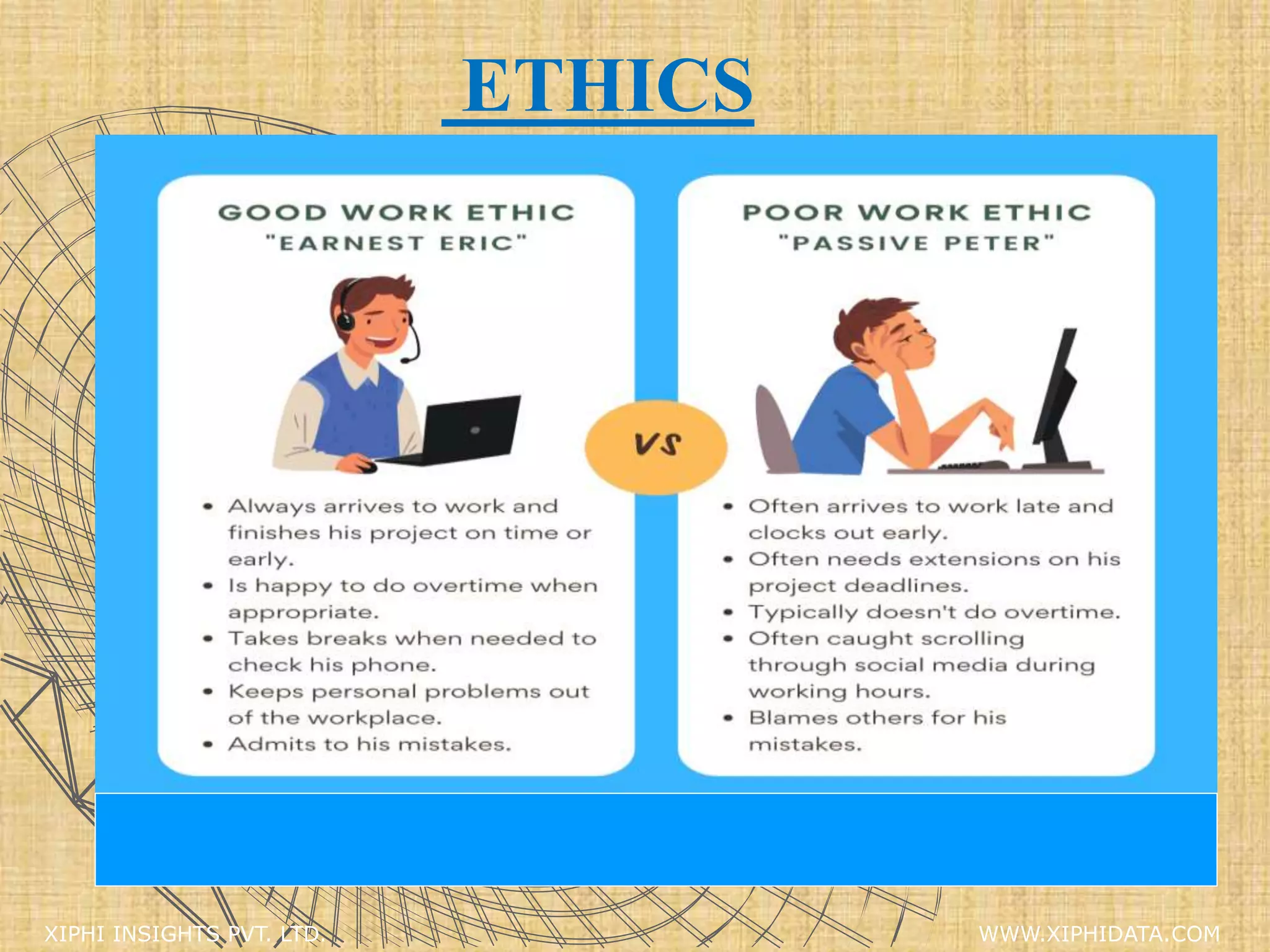 ETHICS
XIPHI INSIGHTS PVT. LTD. WWW.XIPHIDATA.COM
 