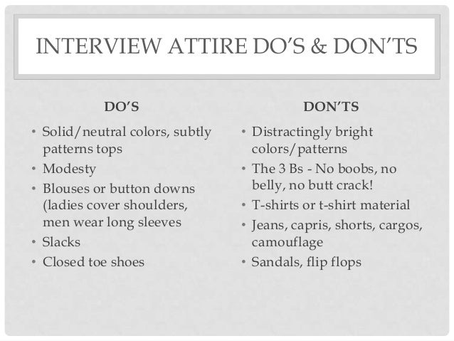interview tips dos and donts