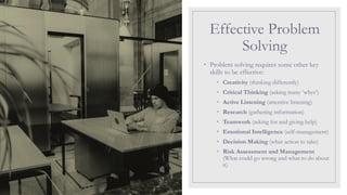Soft skills series Problem Solving and Listening Skills | PDF