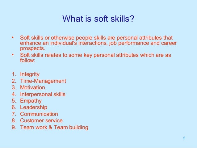 what is soft skills