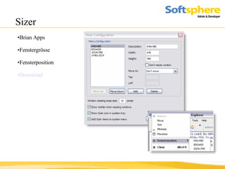 Sizer Brian Apps Fenstergrösse Fensterposition Download 