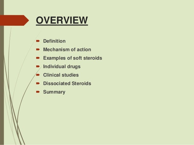 Soft steroids