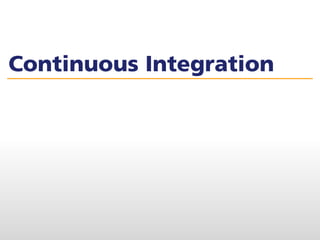 Continuous Integration
 