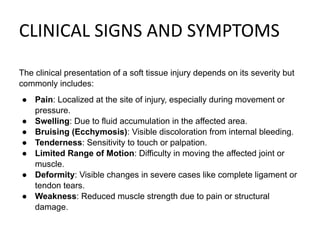 Soft Tissue Injuries of Lower Limb Presentation | PDF