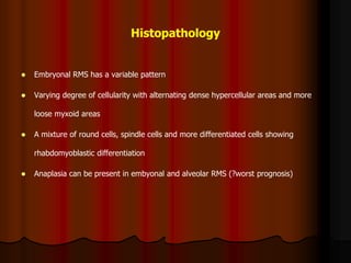 Embryonal Rms Soft tissue toumours in children | PDF