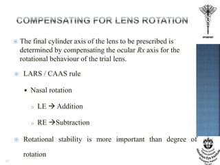 Contact Lens Rotation SOFT TORIC CONTACT LENS FITTING.pptx