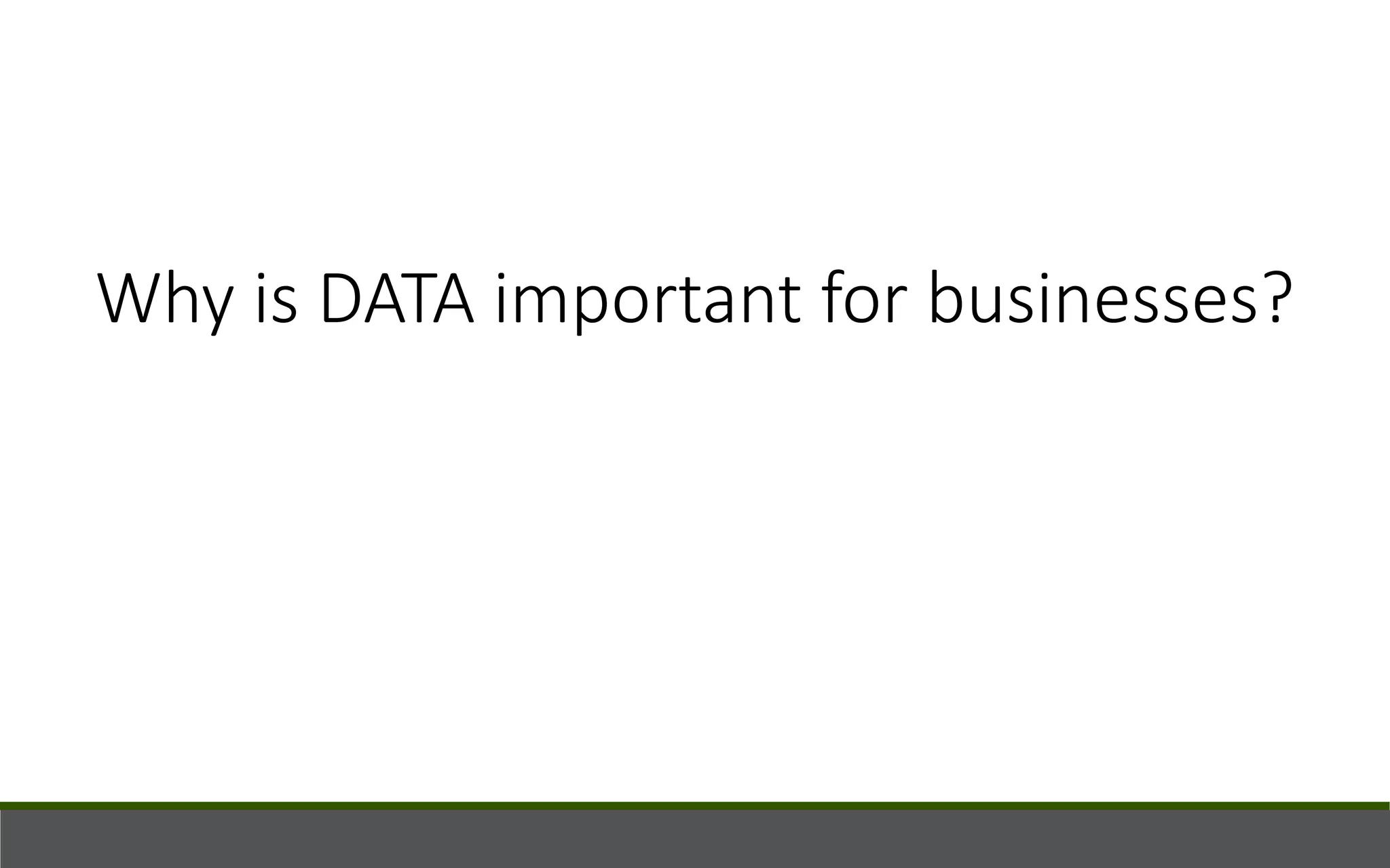 Why is DATA important for businesses?
 