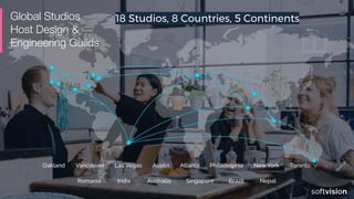 Global Studios
Host Design &
Engineering Guilds
18 Studios, 8 Countries, 5 Continents
 
