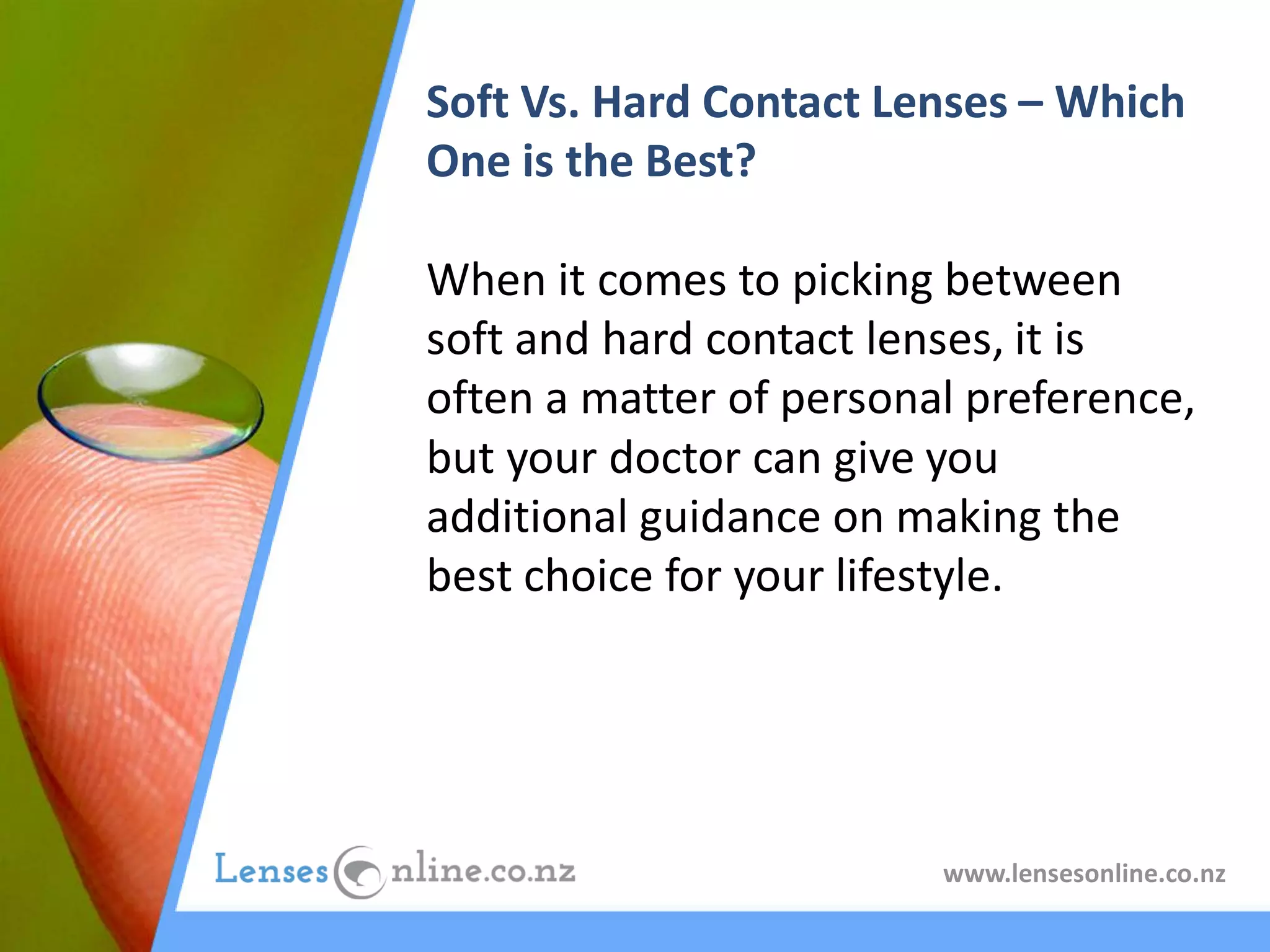 Soft vs. hard contact lenses – which one to choose! | PDF