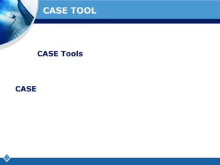 CASE TOOL คือ	CASE Tools หมายถึง ซอฟแวร์ที่เป็นเครื่องมือที่มีส่วนประกอบช่วยสนับสนุนการทางานในกิจกรรมต่างๆ ของงานวิศวกรรมซอฟแวร์ไม่ว่าจะเป็น ความต้องการ การออกแบบ การเขียนโปรแกรม และการทดสอบโปรแกรม และ CASE ถือเป็นเทคโนโลยีชนิดหนึ่ง ที่เพิ่มความสามารถให้กับซอฟแวร์จนกลายเป็นเครื่องมือช่วยแบ่งเบาภาระของนักพัฒนาระบบ 