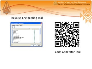 Reverse-Engineering Tool




                           Code Generator Tool
 