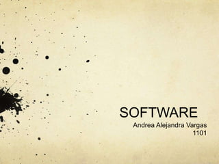 SOFTWARE
 Andrea Alejandra Vargas
                    1101
 
