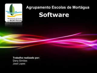 Powerpoint Templates
Page 1
Software
Agrupamento Escolas de Mortágua
Trabalho realizado por:
Dany Simões
José Lopes
 