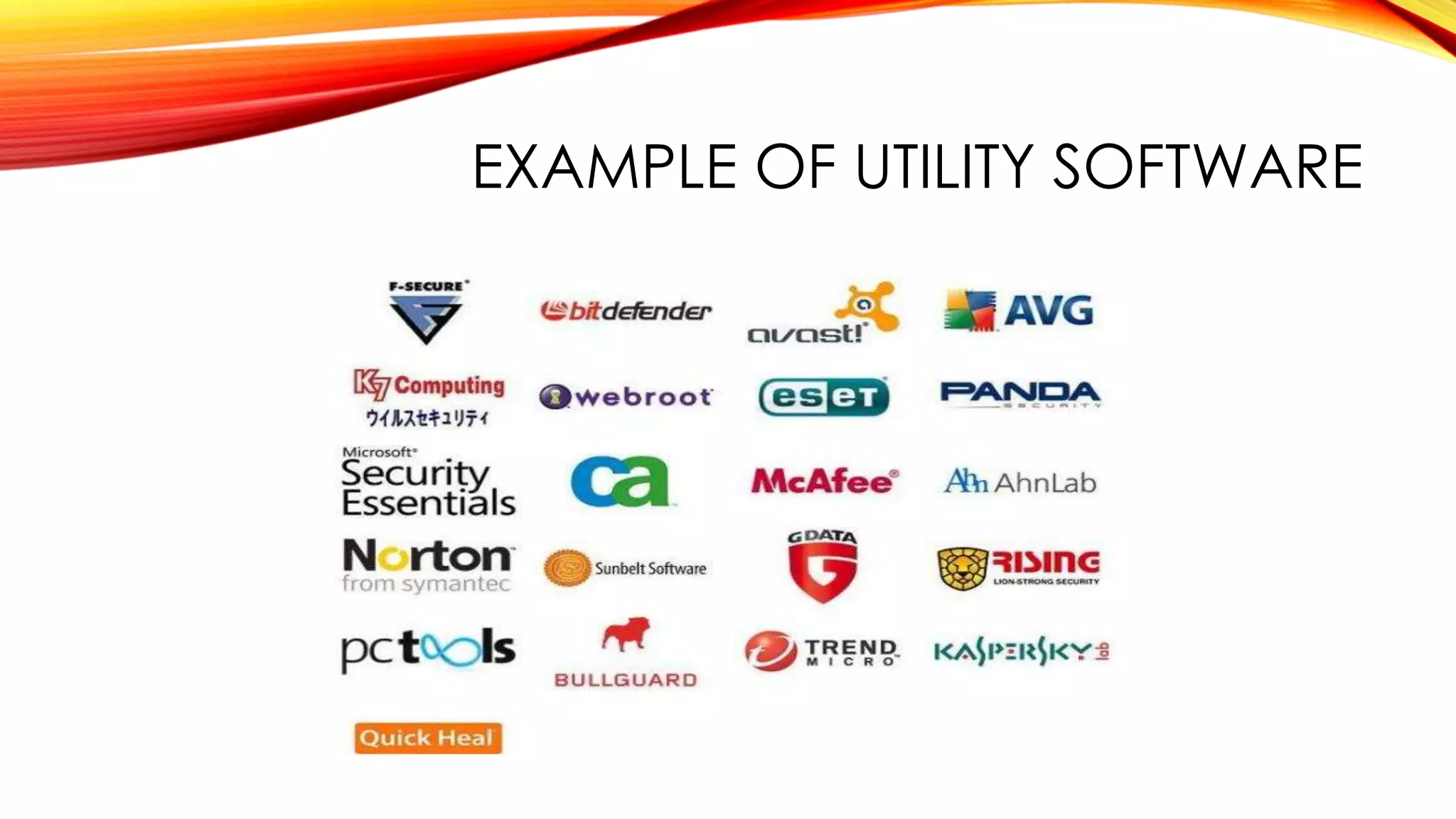 EXAMPLE OF UTILITY SOFTWARE