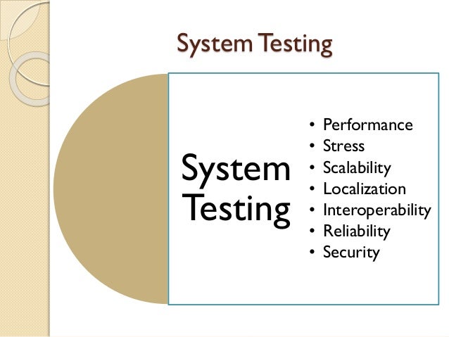Software engineering- system testing